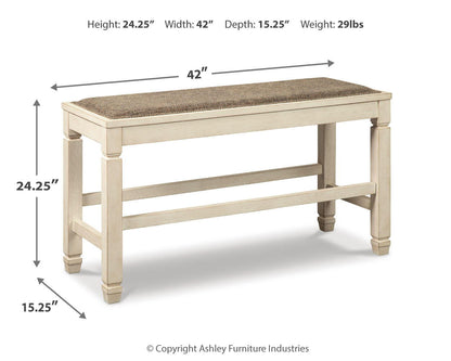 Bolanburg - DBL Counter UPH Bench  - Beige