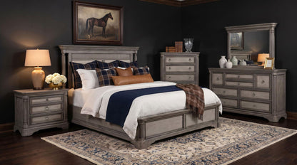 Cresswell 5-piece Eastern King Bedroom Set Weathered Taupe