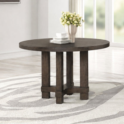 Cityscape - Round Dining Table - Dark Brown