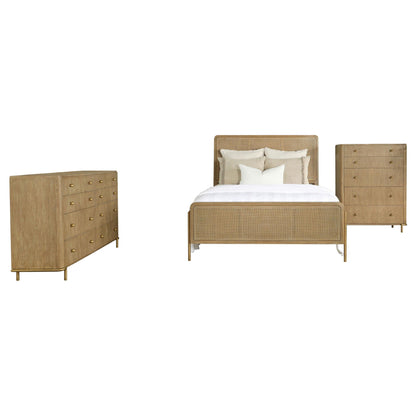 Arini 3-piece Queen Bedroom Set Sand Wash and Natural Cane