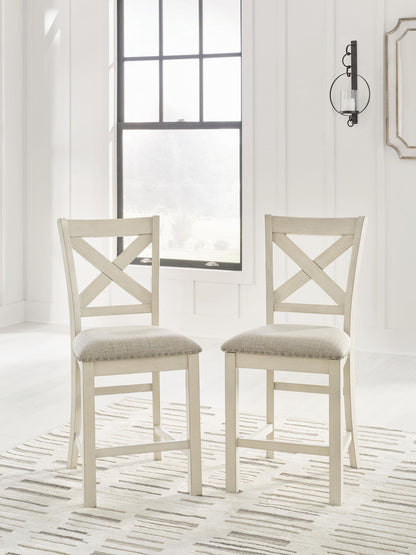 Robbinsdale - Upholstered Barstool (Set of 2) - Antique White