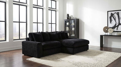 Blaine Upholstered Reversible Chaise Sectional Sofa Black