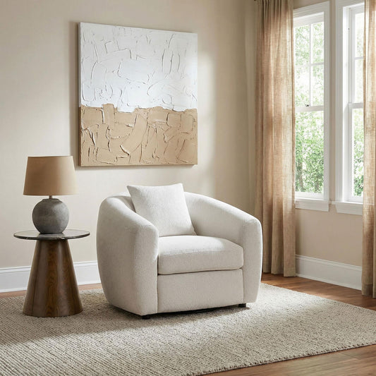 Isabella Fabric Upholstered Accent Chair Sand