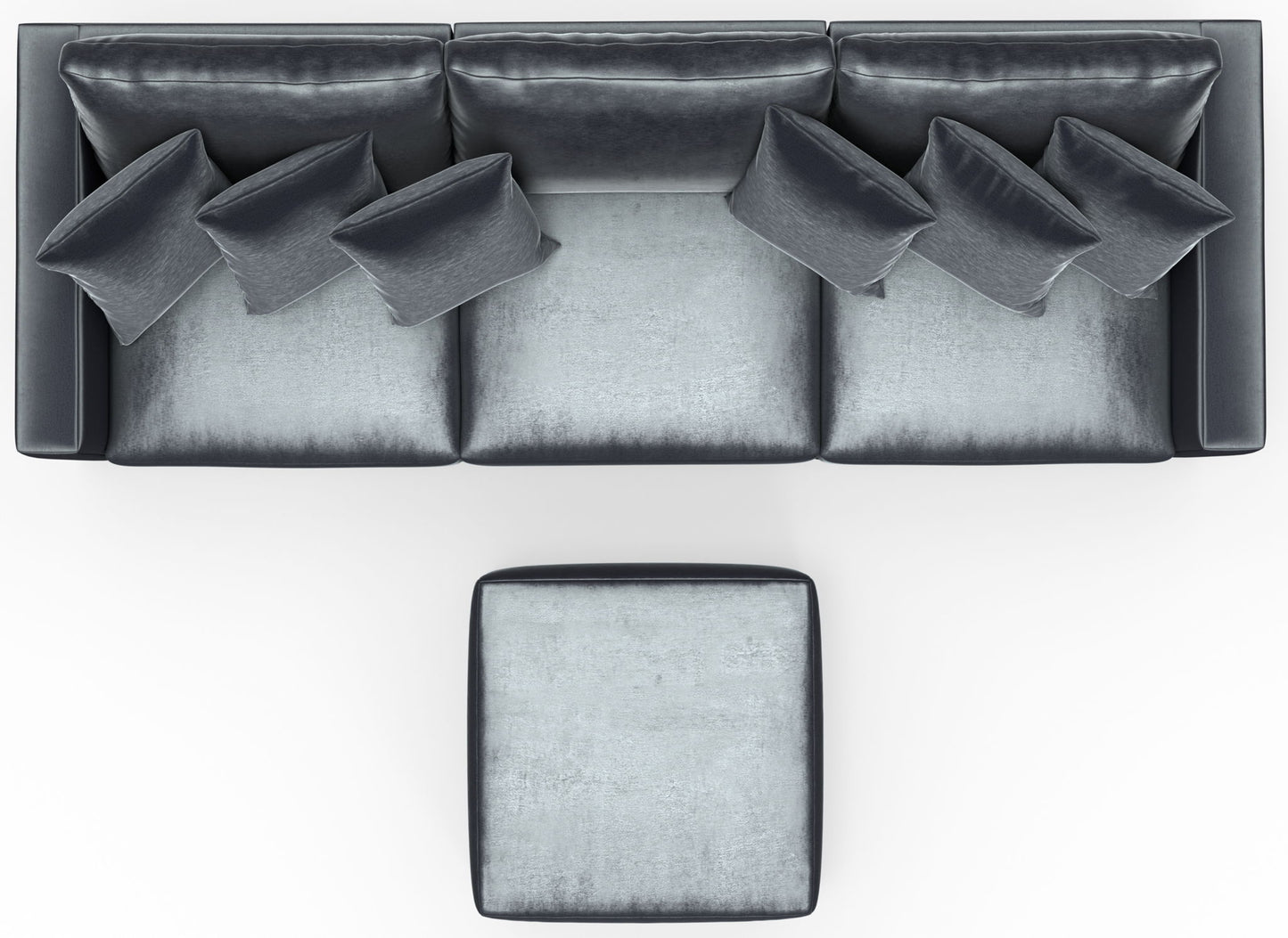 Remington - Modular Sofa And Cocktail Ottoman - Slate