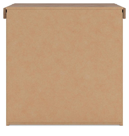 Savonport - Two Drawer Night Stand - White / Brown