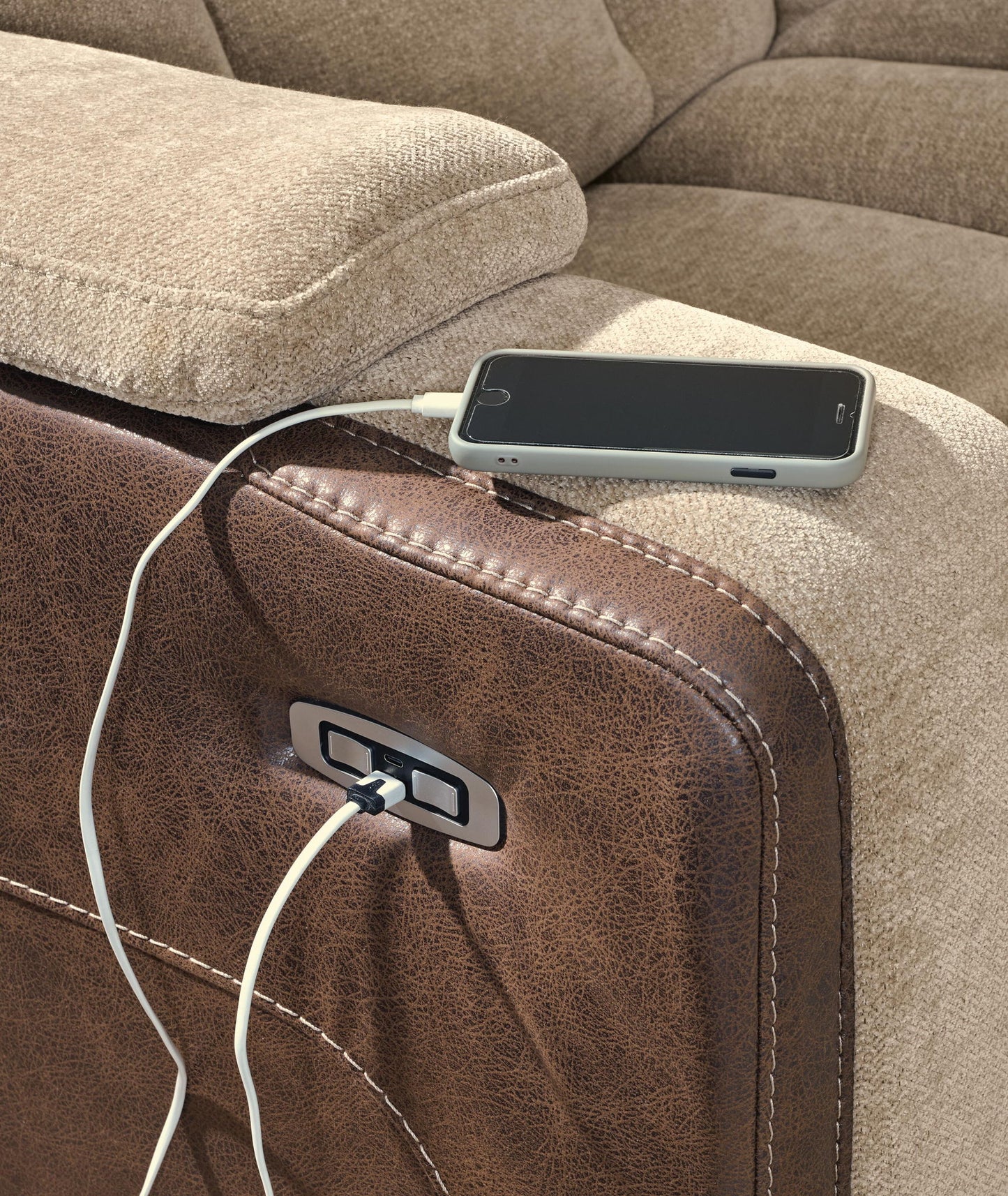 Mixed Motion - Power Recliner With Adjustable Headrest