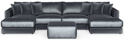 Remington - Modular Sofa And Cocktail Ottoman - Slate