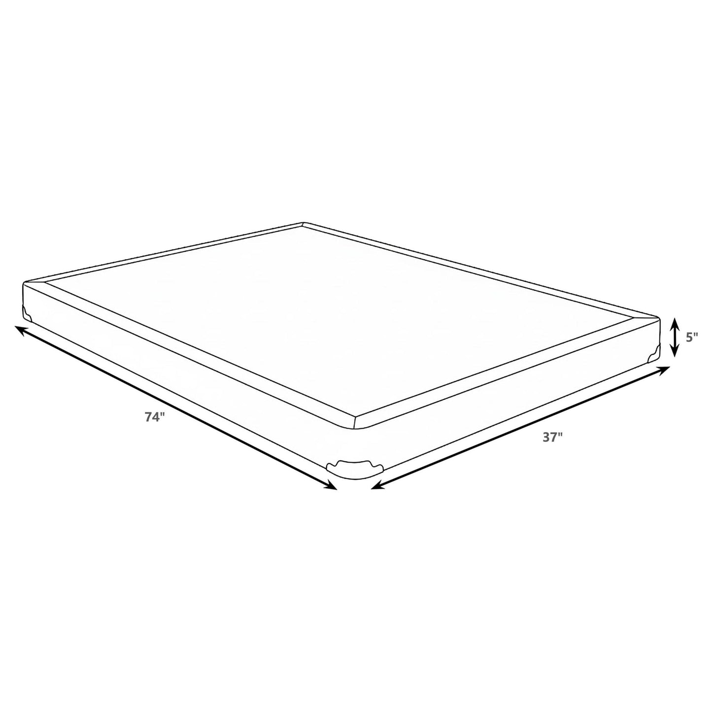 Mercer 5-inch Twin Low Profile Box Spring Foundation