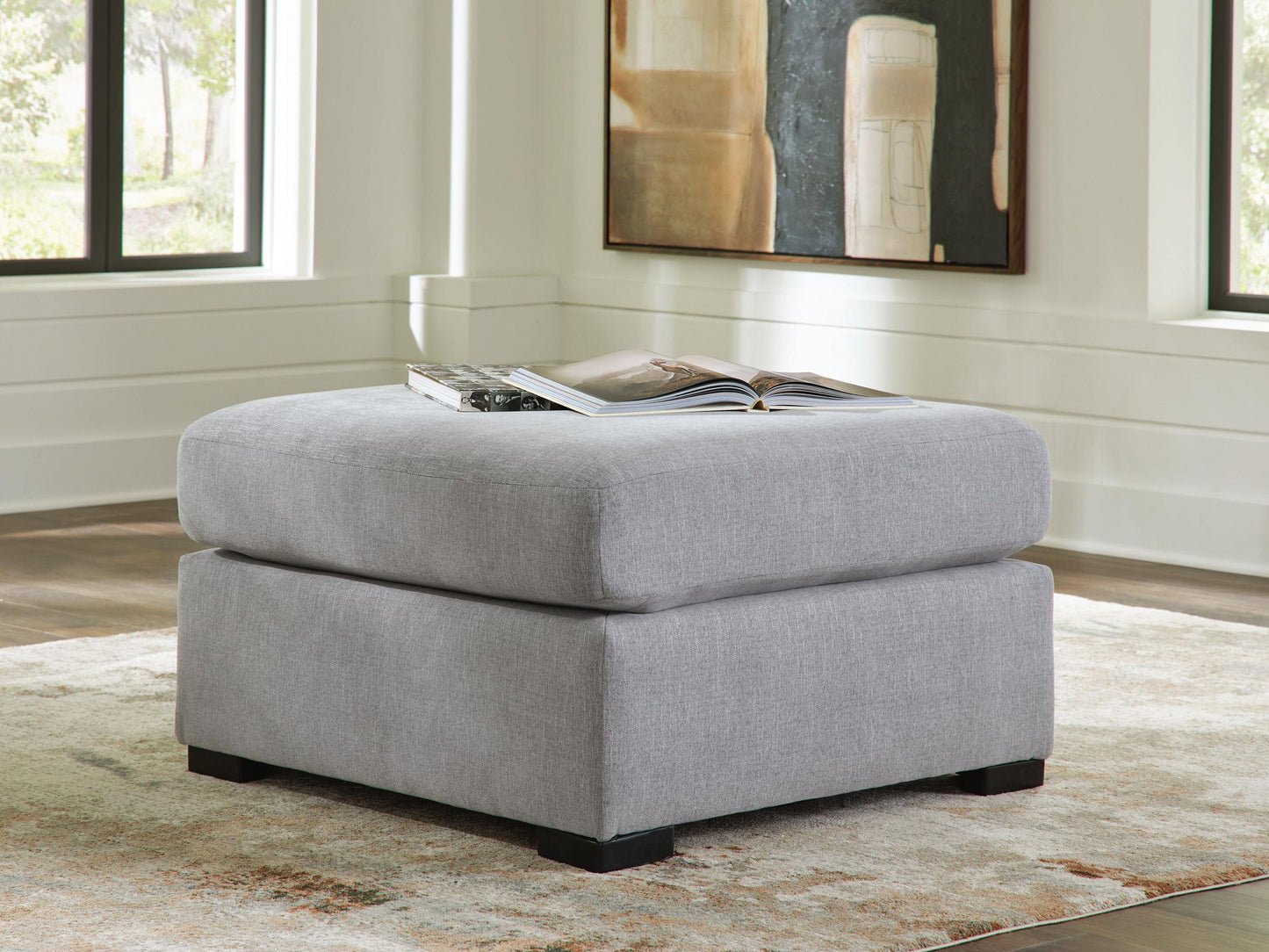 Lakepoint - Oversized Accent Ottoman - Nickel