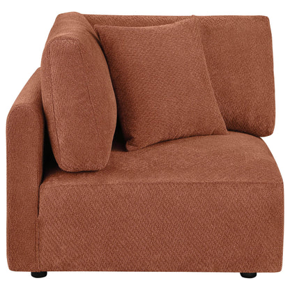 Elysia Fabric Upholstered Modular Corner Chair Coral