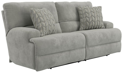 Renaldo - Power Sofa With Zero Gravity Recline - Stone