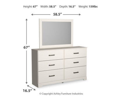 Stelsie - Dresser, Mirror - White