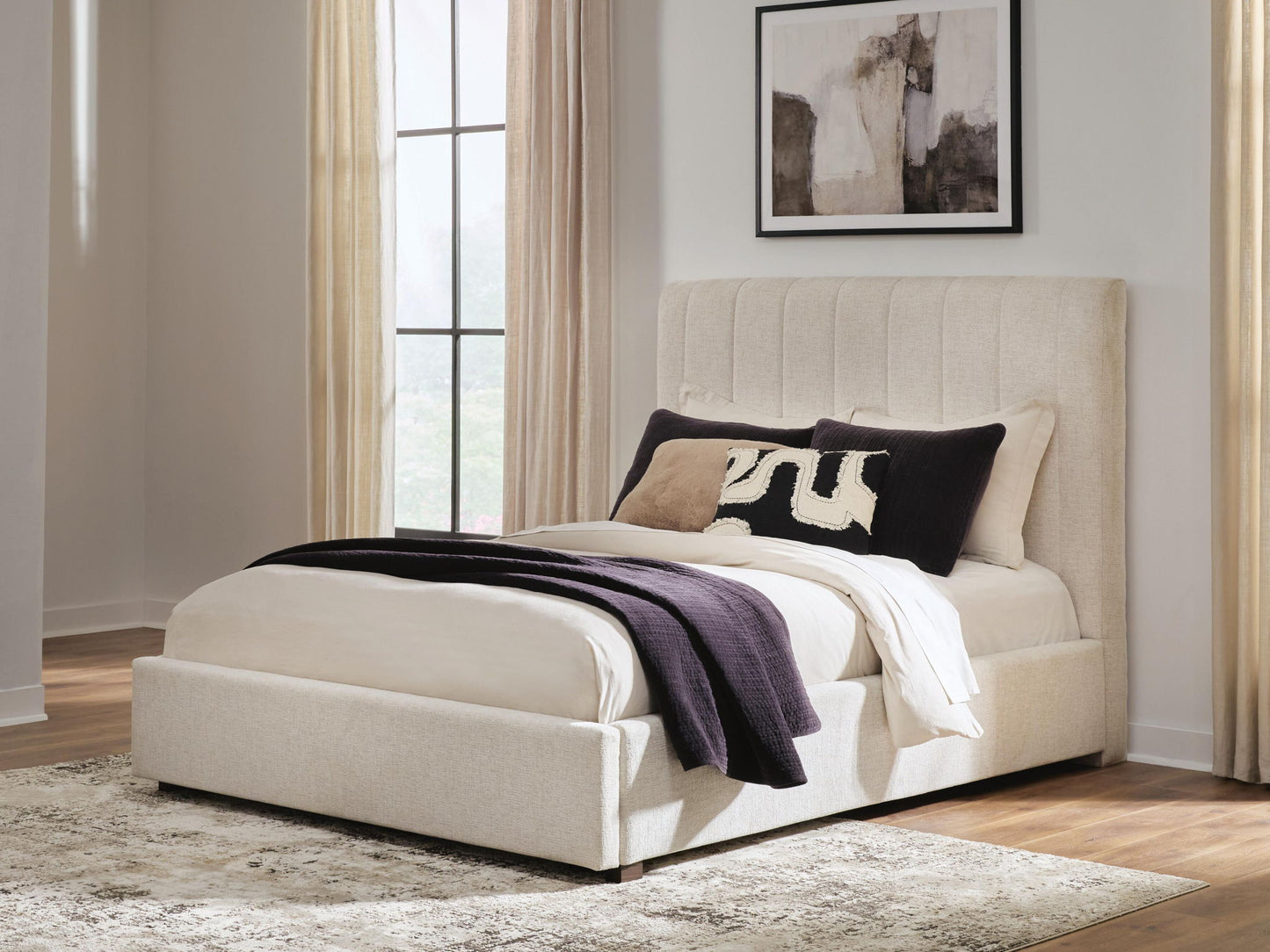 Brizmore - Queen Upholstered Storage Bed - Beige