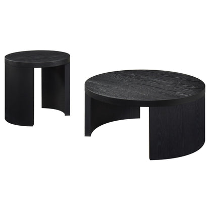 Sweeney 2-piece Coffee and End Occasional Table Set Black