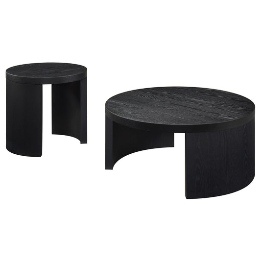 Sweeney 2-piece Coffee and End Occasional Table Set Black