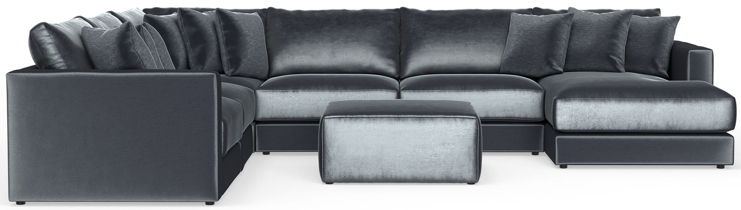 Remington - Modular Sofa And Cocktail Ottoman - Slate
