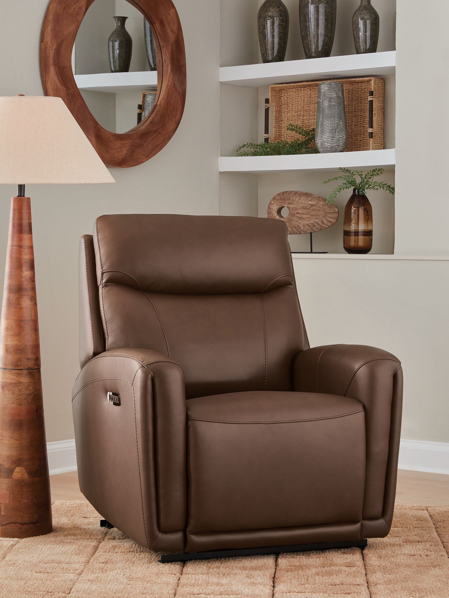 Pincara - Power AutoGlide Recliner With Audio System - Umber