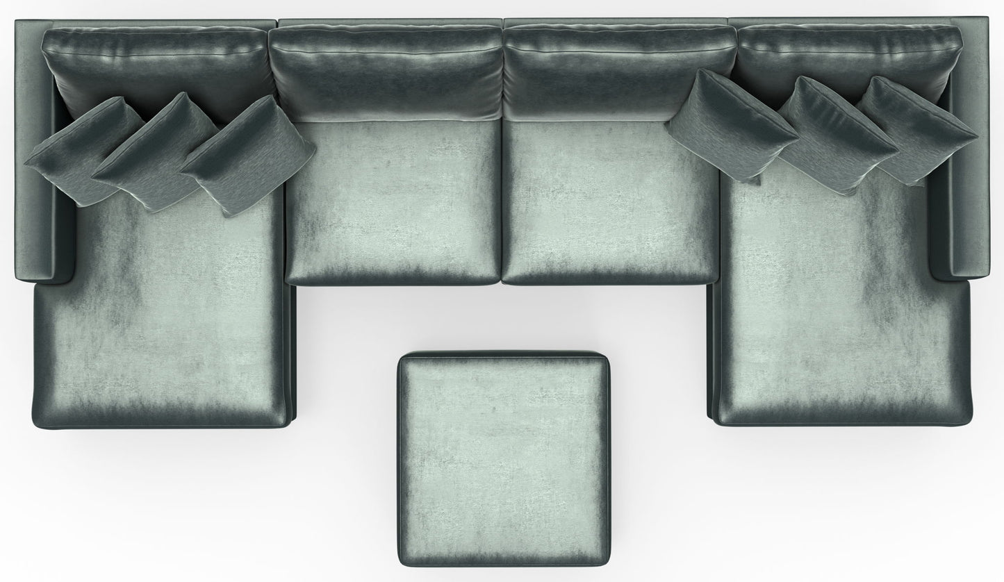 Remington - Modular Sofa And Cocktail Ottoman - Pine