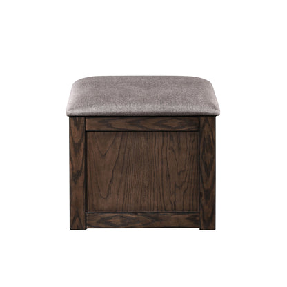 Paxton - 5 Piece Living Room Set (Storage Coffee Table With 4 Tuck-In Ottomans) - Dark Brown