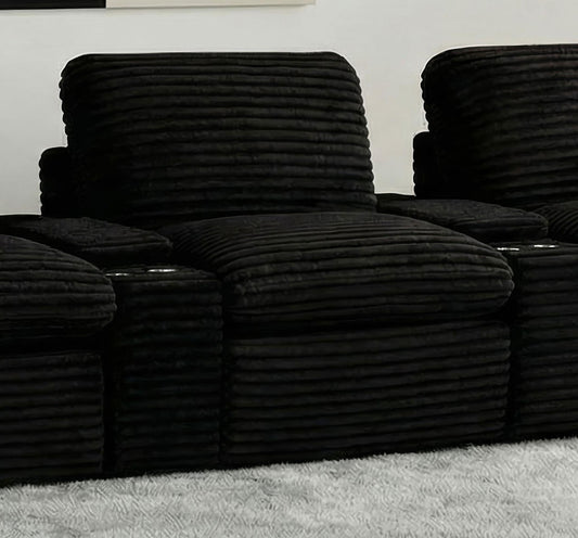 Collins Modular Power Armless Recliner Black