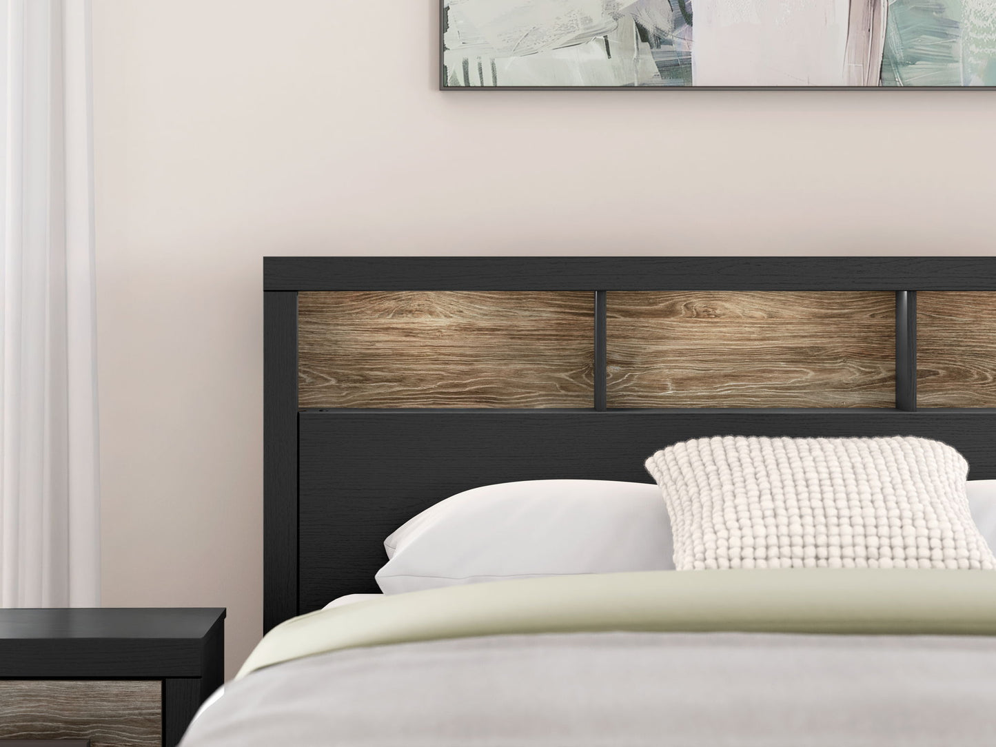 Broachmyn - Lighted Bookcase Panel Bed