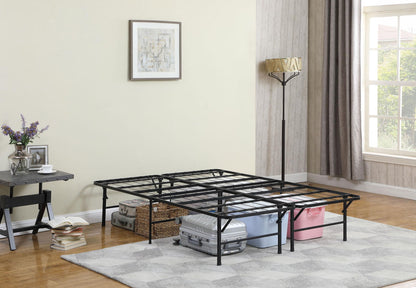 Mabel Metal Eastern King Mattress Support Platform Bed Black