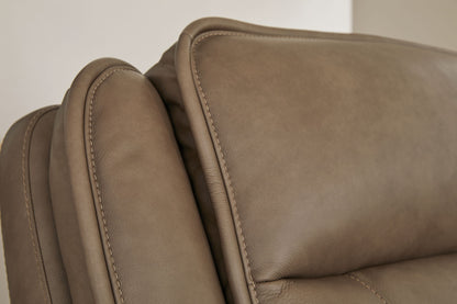 Glencroft - Power Reclining Loveseat With Console / Adjustable Headrest - Sahara