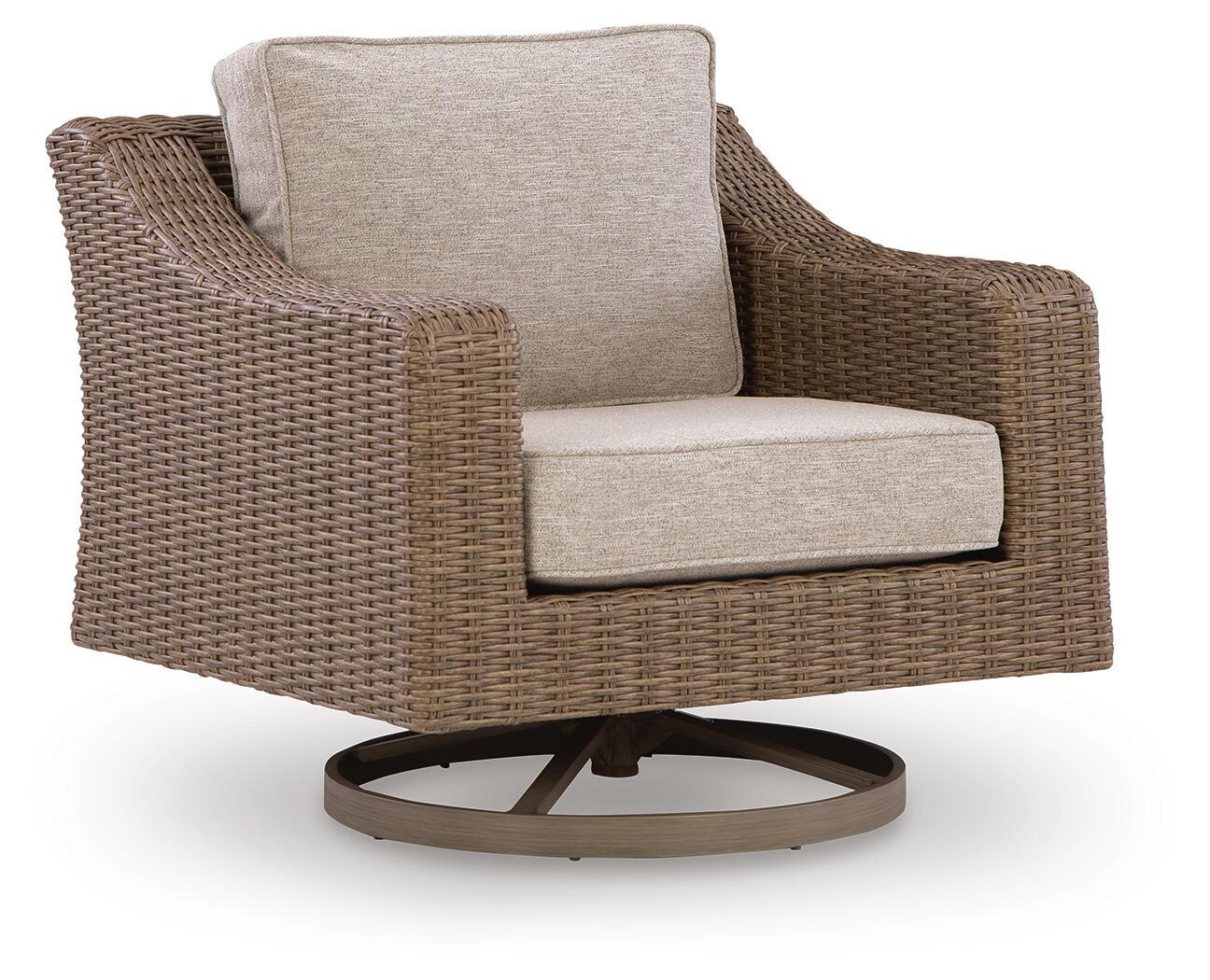 Laguna Heights - Swivel Lounge With Cushion - Beige