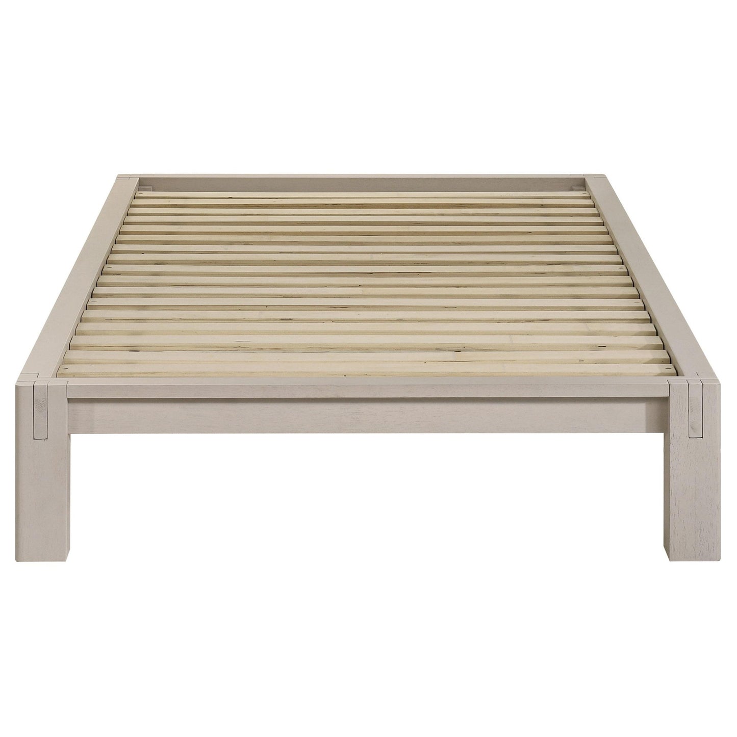 Gislen Twin Easy Assembly Wood Platform Bed White