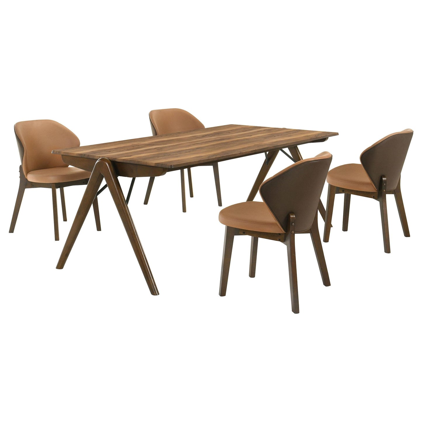 Randolph 5-piece Smart Top Rectangular Dining Set Sheesham and Brown