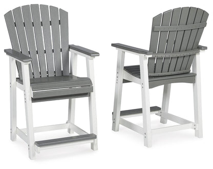 Transville - Barstool (Set of 2) - Gray / White