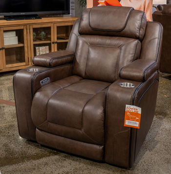 Mestrino - Power Recliner With Adjustable Headrest - Hickory