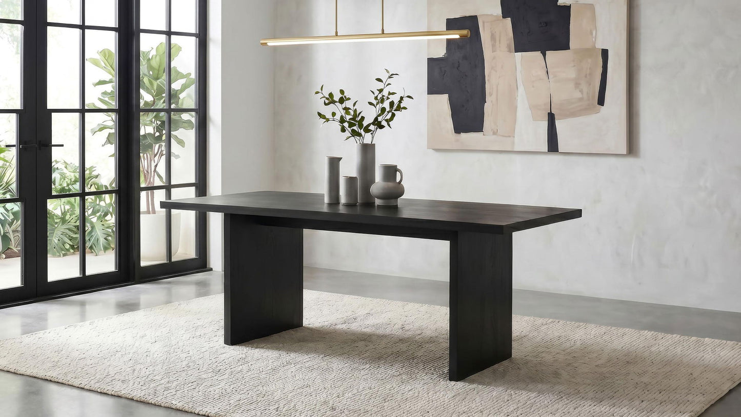 Decker 82-inch Rectangular Wood Dining Table Black