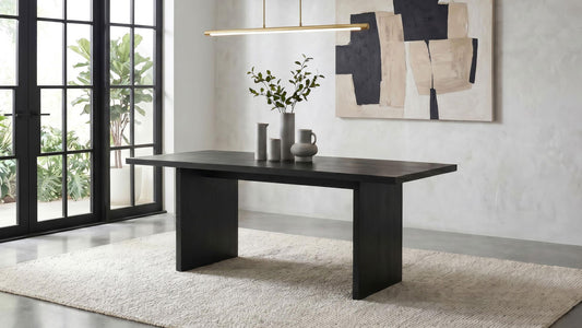 Decker 82-inch Rectangular Wood Dining Table Black