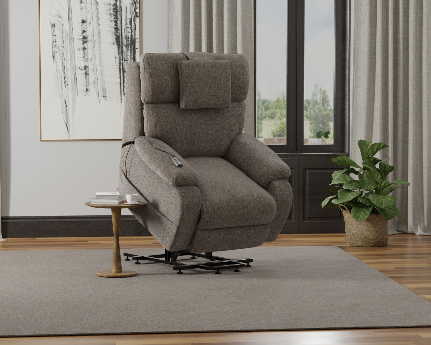 Snoozer - Power Lift Power Headrest Lay Flat Recliner With CR3 Heat / Massage / Zero Gravity