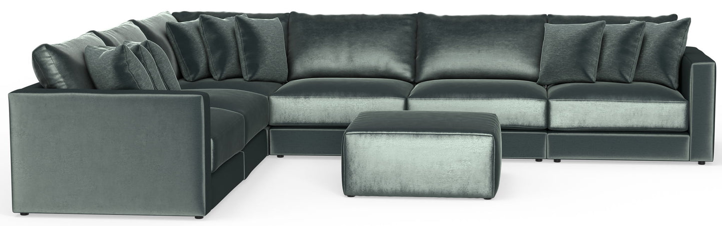 Remington - Modular Sofa And Cocktail Ottoman - Pine