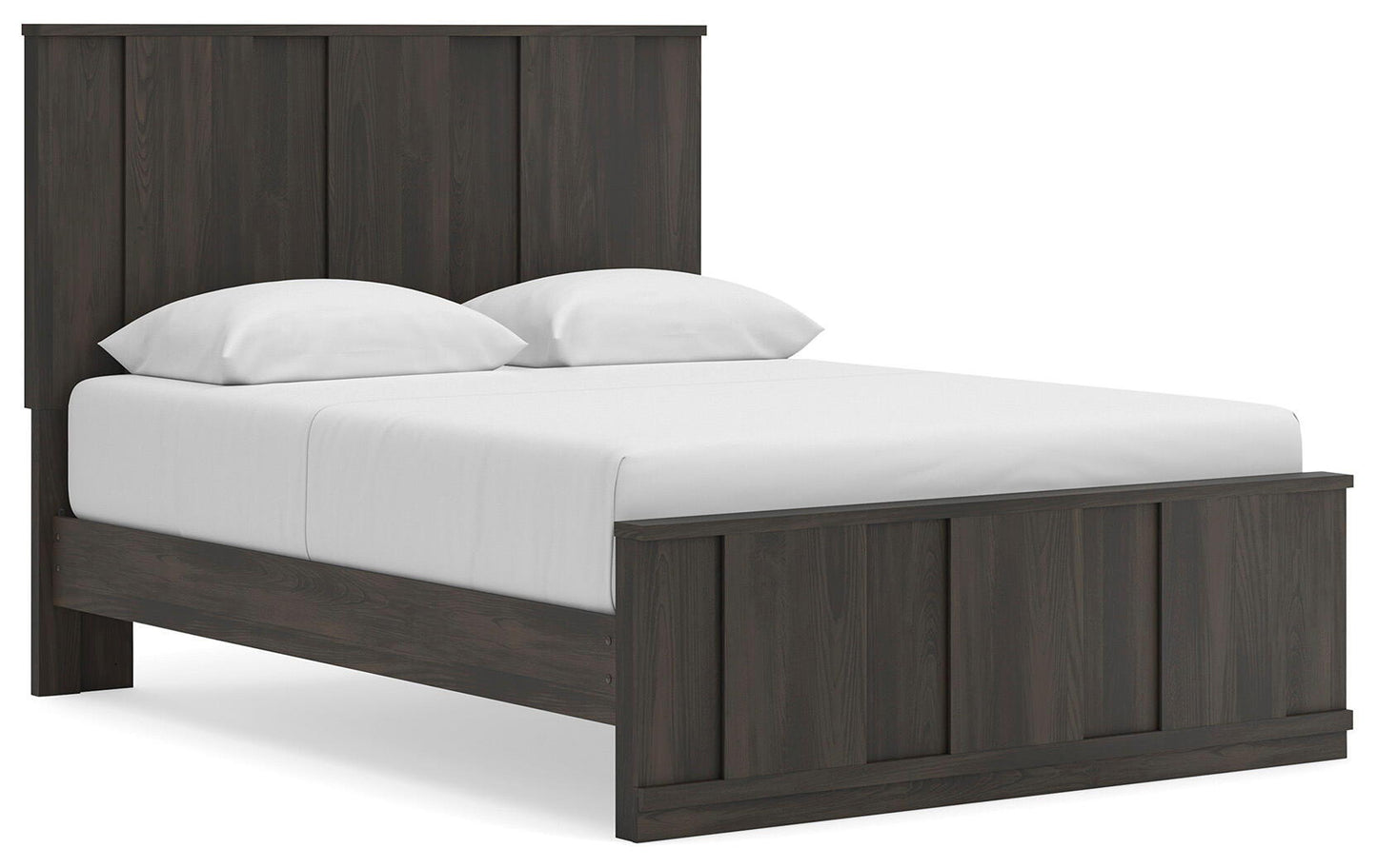 Shaehartin - Queen Panel Platform Bed - Dark Brown