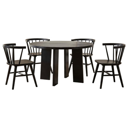 Strouse 5-piece Dining Set Black