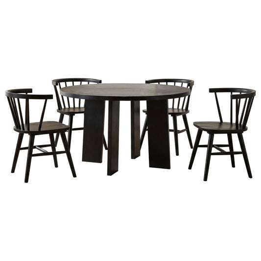 Strouse 5-piece Dining Set Black