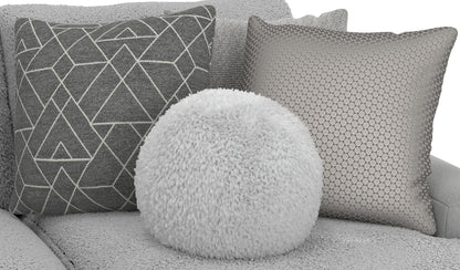 Canyon - 4 Piece Sectional With Cuddler Seat Cushions, Included Accent Pillows And Cocktail Ottoman (Right Side Facing Chaise) - Platinum