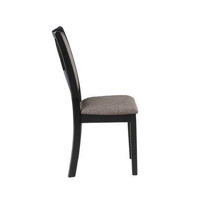 Potomac - 5 Piece Round Dining Set (Table & 4 Chairs) - Brown / Black