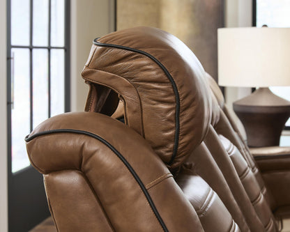 Gruaro - Power Reclining Sofa With Adjustable Headrest - Amber