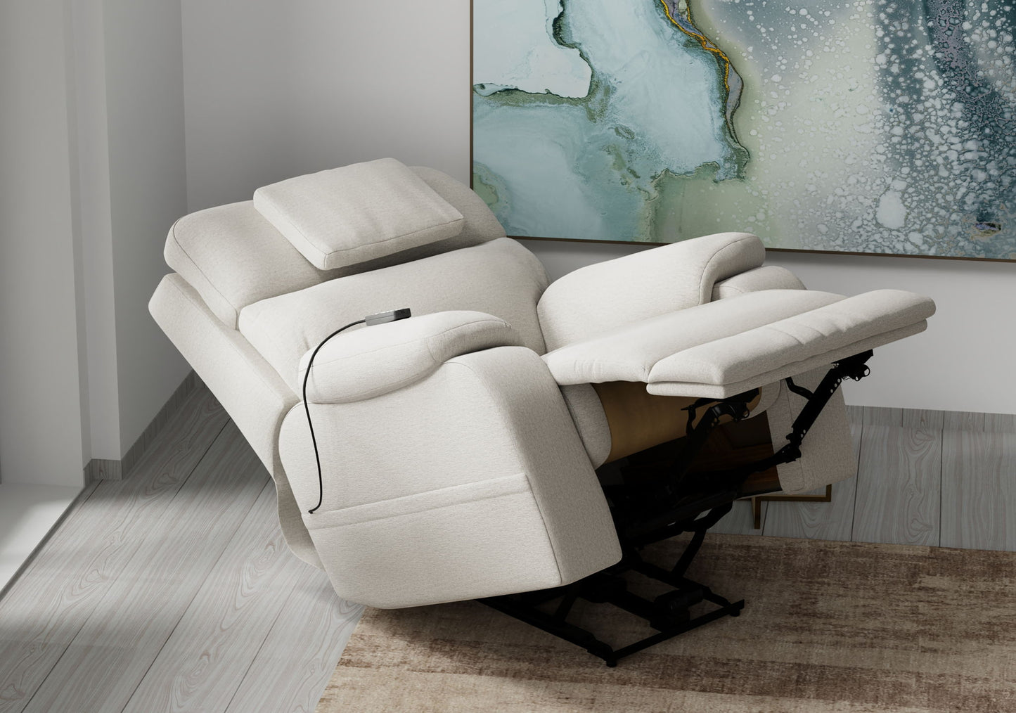 Dreamtime - Power Headrest Power Lay Flat Recliner With CR3 Heat/Massage/Zero Gravity