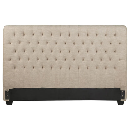 Chloe Upholstered Eastern King Panel Headboard Oatmeal