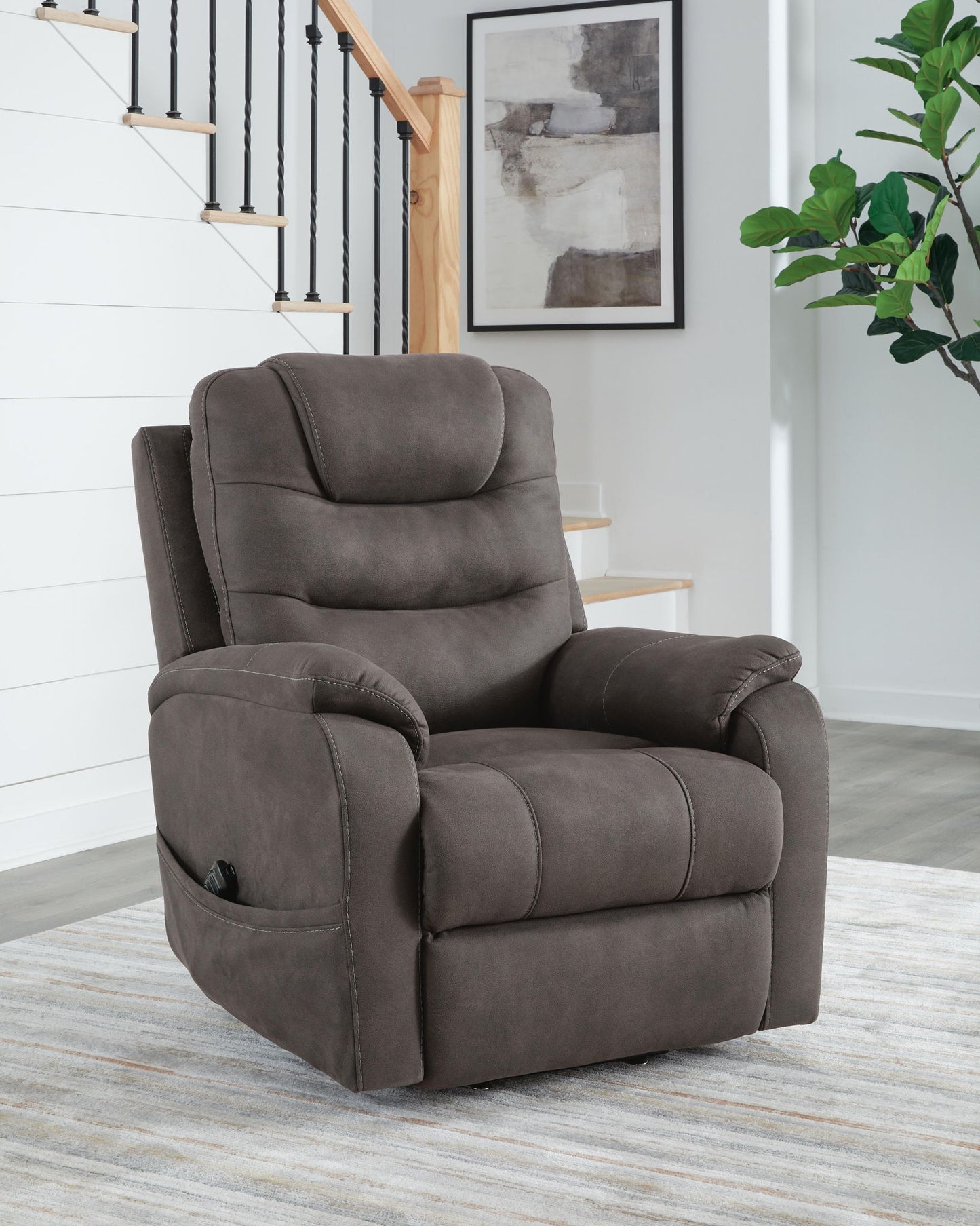 Snowfield - Power Lift Recliner - Gunmetal