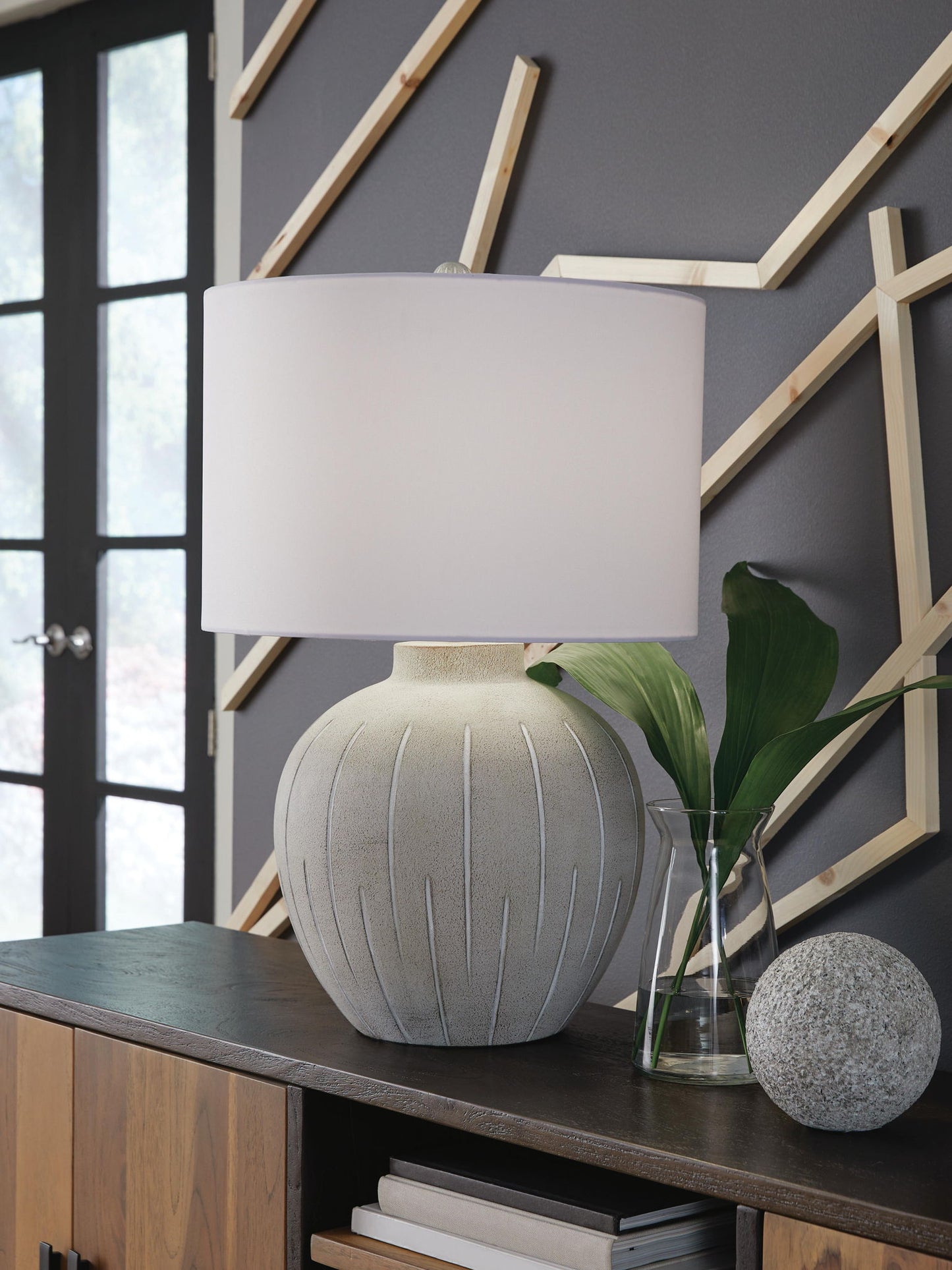 Calbert - Poly Table Lamp - Warm Gray