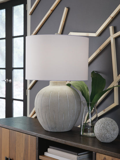 Calbert - Poly Table Lamp - Warm Gray