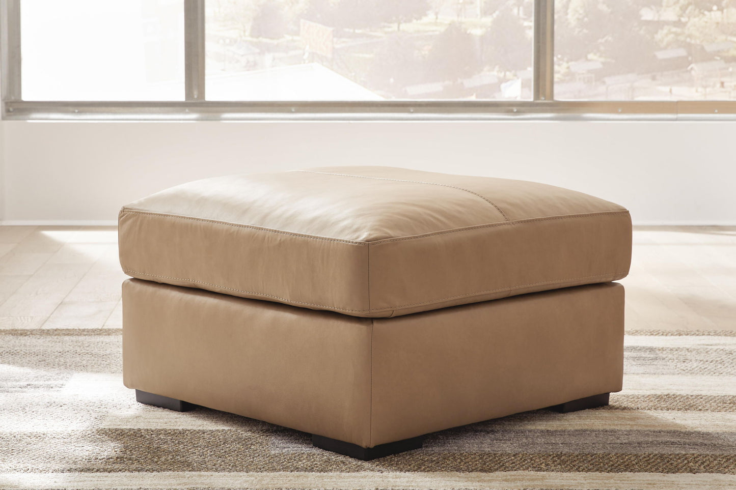 Bandon - Oversized Accent Ottoman - Toffee