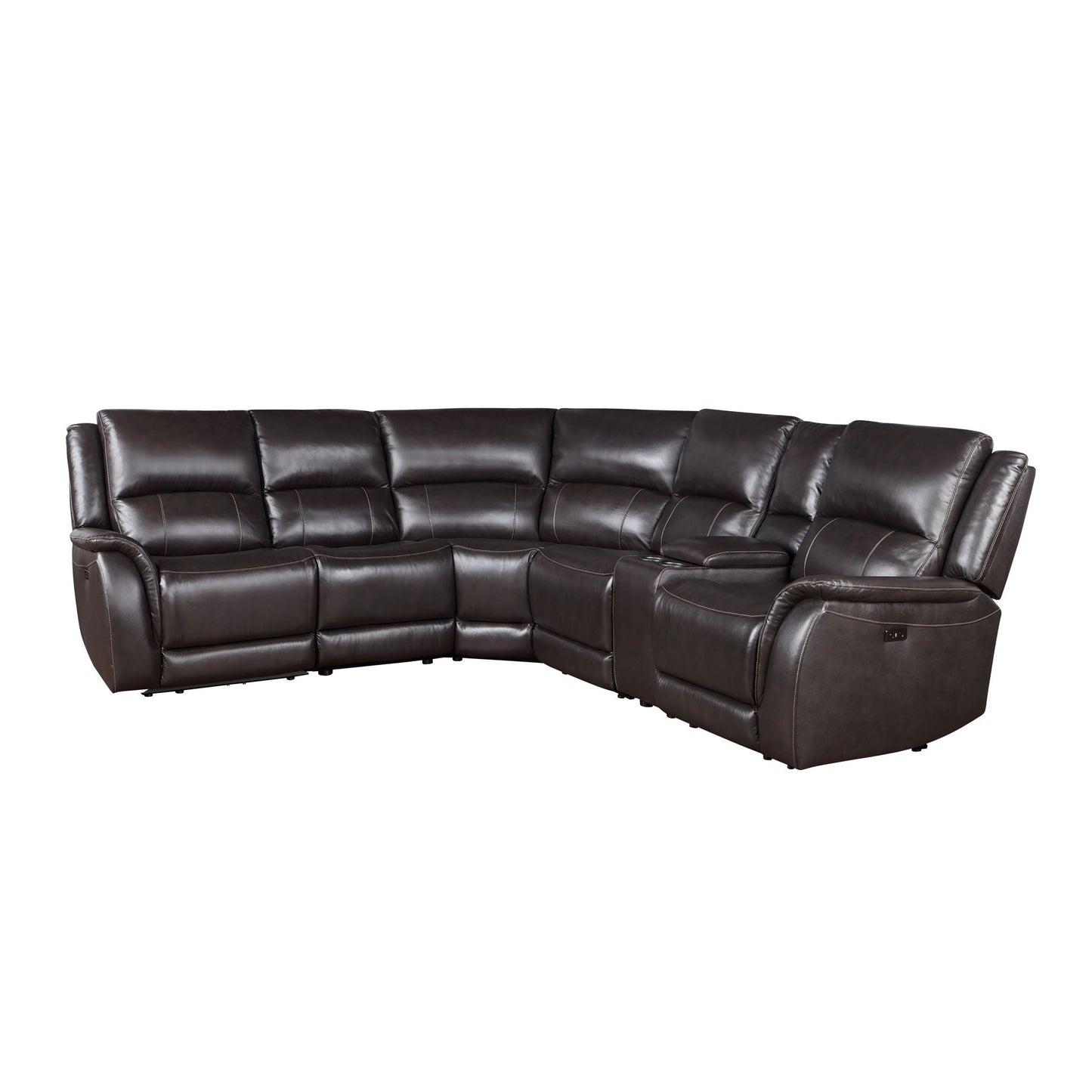 Alexandria - Leather Power Sectional