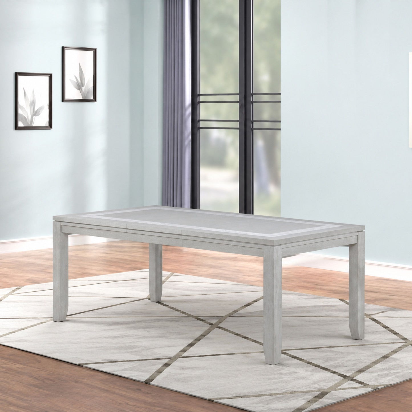 Fiona - Rectangle Dining Table - Mist Gray